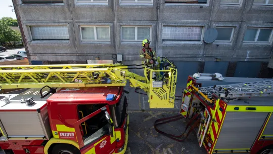 London Fire Brigade fire rescue exercise