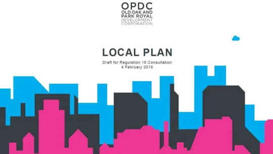 Local Plan graphic cover image with buildings