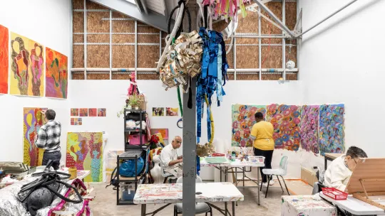 Interior art studio space