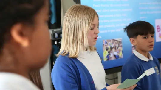 young people presenting