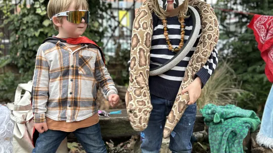 Children dressing up at Make Do Play