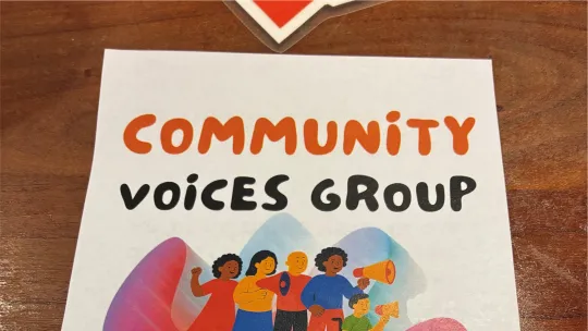 Oasis Hub Waterloo leaflet promoting Loved and Wanted Community Voices group