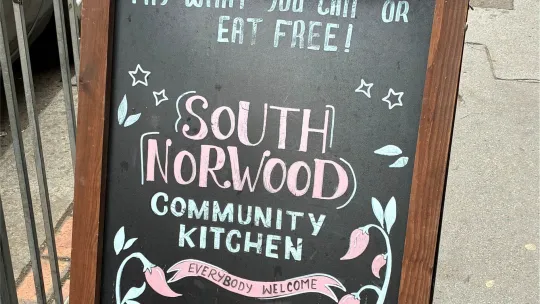 South Norwood Community Kitchen Loved and Wanted poster board