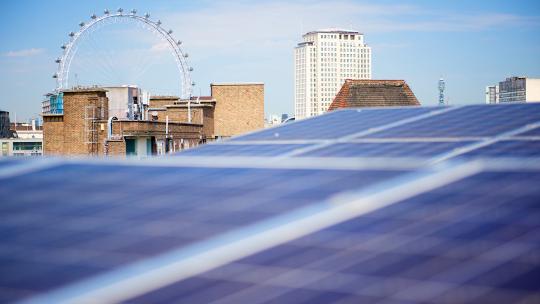 Solar panels and the London Eye