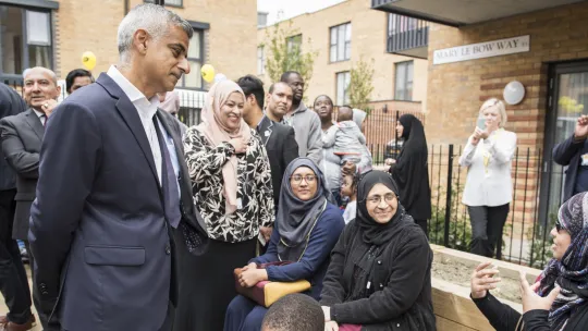 Sadiq Khan meeting local residents
