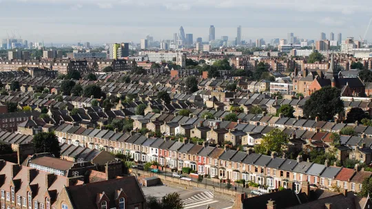 View of houses in London