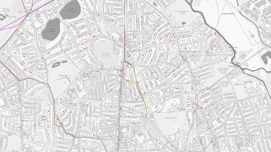 A screenshot of the Infrastructure Mapping Application tool