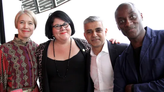 Sadiq with Night Czar, Deputy Mayor for Culture and Ekow Eschun at Cultural reception 2016