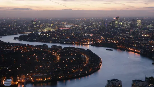 London Skyline over the River Thames