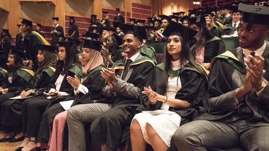 University students during their graduation.