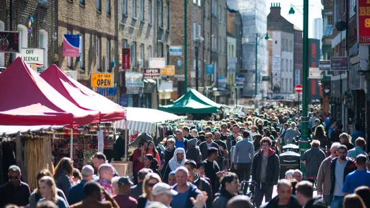 People in a London street
