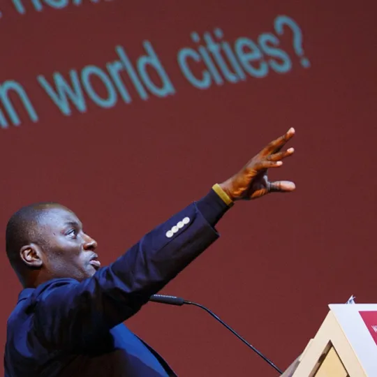 Ecok speaking at World cities forum Amsterdam
