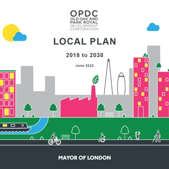 Local Plan graphic cover image with buildings