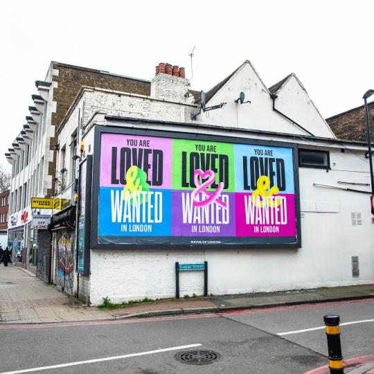 Loved and Wanted campaign posters on Lewisham High Street