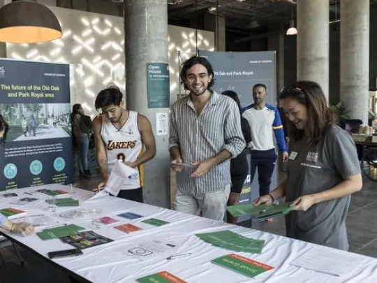 People attending OPDC Open House event