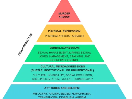 Illustrating how misogynistic attitudes and beliefs can escalate to harmful behaviours