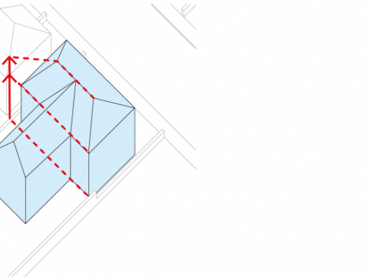 Illustration of rear building height