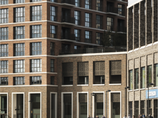 A riverside development
