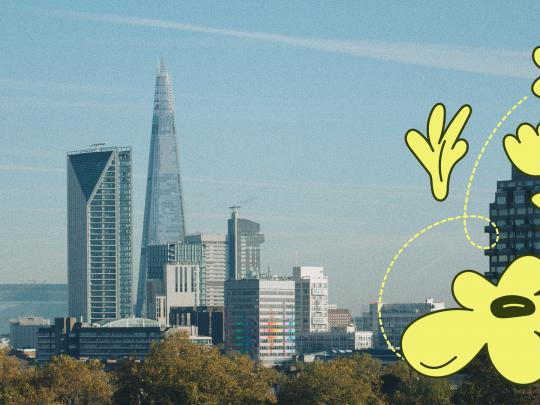 The skyline of central London