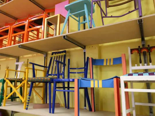 Chairs in studio in Acton and Park Royal Creative Enterprise Zone 