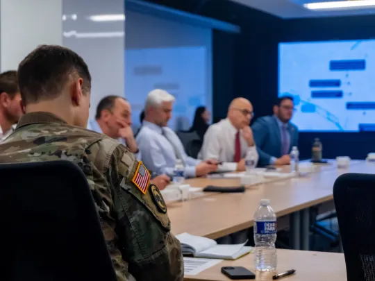 A simulated strategic meeting in convened for multi-agency partners, at the DC conference