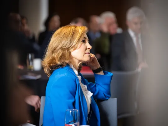 Counter terror conference, Dr Sian Williams – Psychologist, Broadcaster, and Presenter for BBC Radio – at the 2024 Annual High-Level Conference.