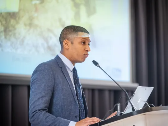 Speaker at counter terror conference - Carl Amritt, Bureau Chief for Strategic Intelligence at DC HSEMA, speaks on Aerial Threats, Tactics and Trends.