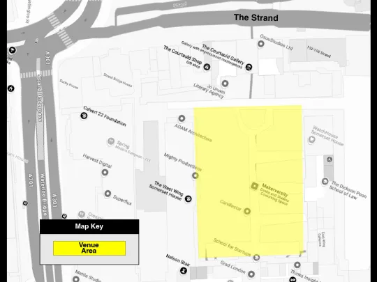 A map of Somerset House during UEFA event 2024