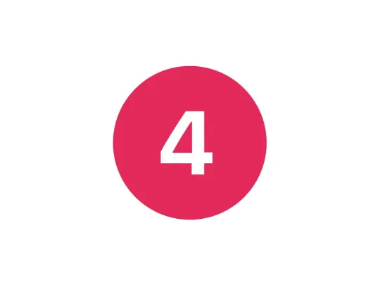 Number four on pink background