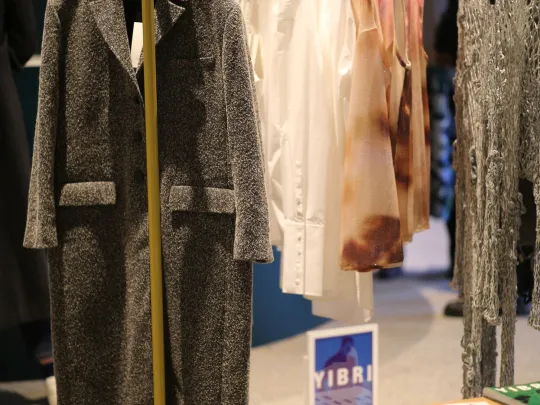 clothing on a hanging rail