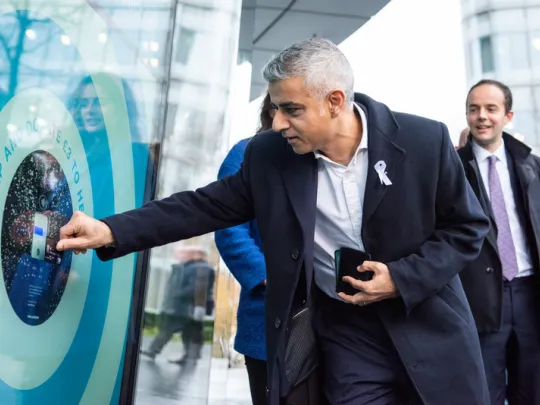 The Mayor donates via a Tap London point. 