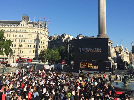 ROH Big Screens in Trafalgar Square