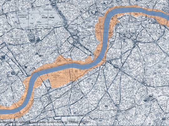 Map 7.7: Thames Policy Area Wandsworth to Bermondsey
