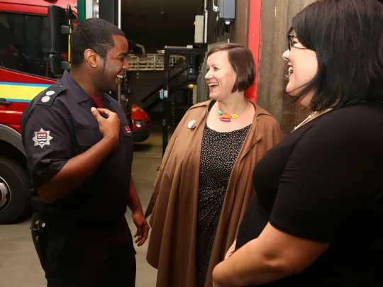 Night Czar meets the watch manager at old street firebrigade