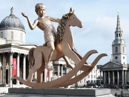 Fourth Plinth past commission, ‘Powerless Structures, Fig 101’, Elmgreen & Dragset, 2012