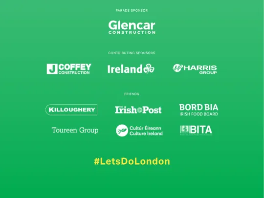 a collection of logo's for the sponsors of St Patricks Day 2022