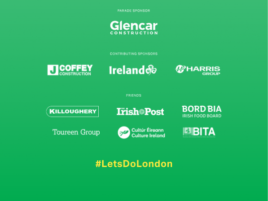 a collection of logo's for the sponsors of St Patricks Day 2022