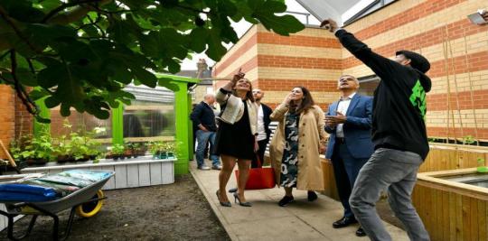 Cook book edible library environment group of people with the Mayor of London Sadiq Khan