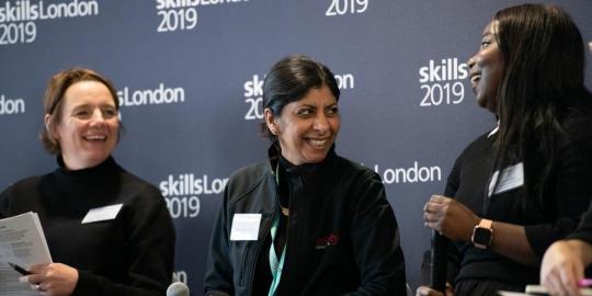 Employer workshop jobs skills 2019 with three female's staff