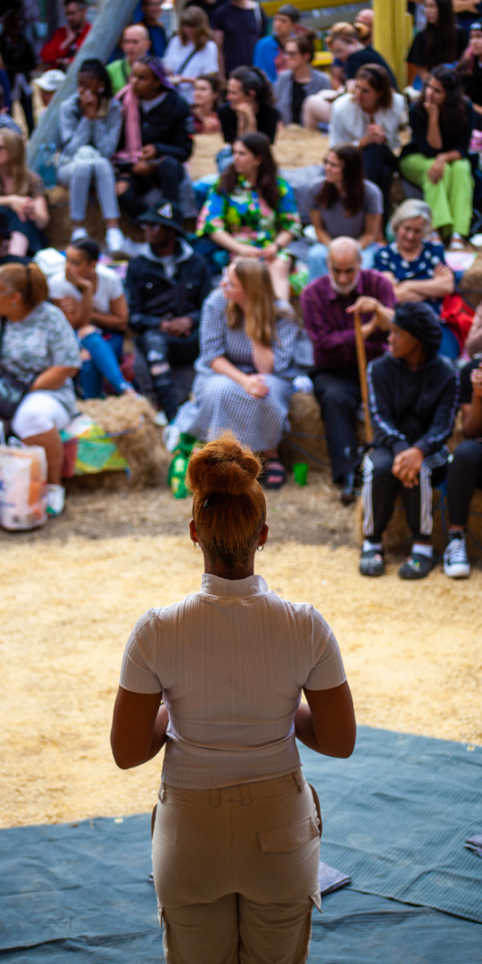 Artist at theatre performance