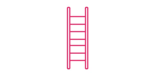 Pink ladder icon