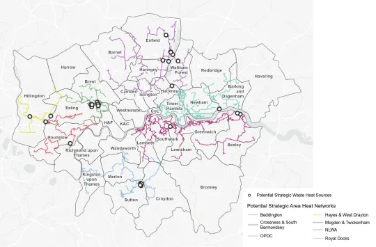 Strategic waste heat sources and potential SAHN