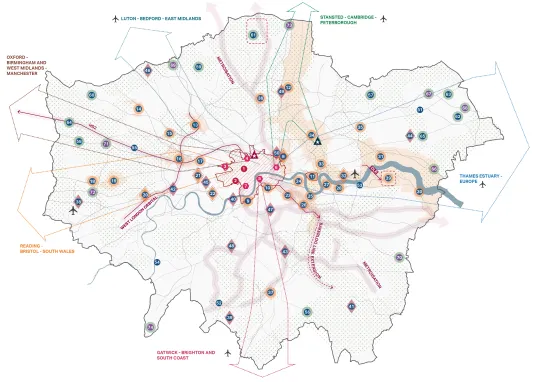 Diagram that illustrates the spatial strategy set out in Policy MBUL1