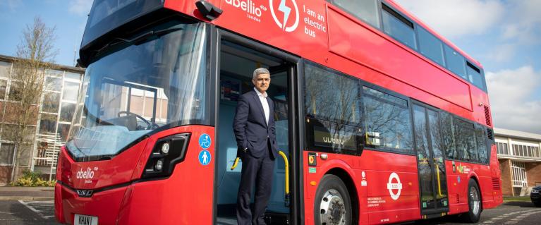 Mayor of London Sadiq Khan visits Wrightbus factory in Ballymena