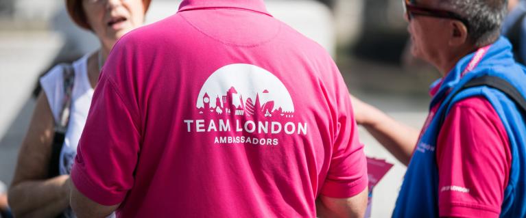Team London Ambassadors providing information to people as part of Let's Do London campaign event