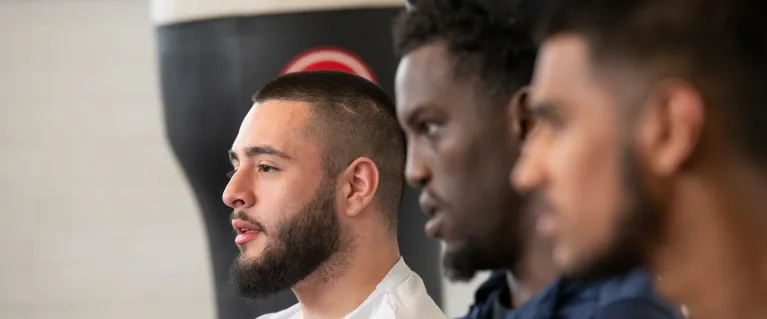 Young people ad Edmonton Eagles Boxing Club
