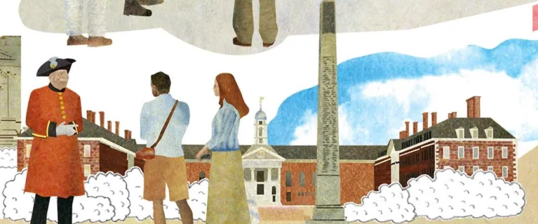 Illustration of Chelsea Pensioner delivering tour