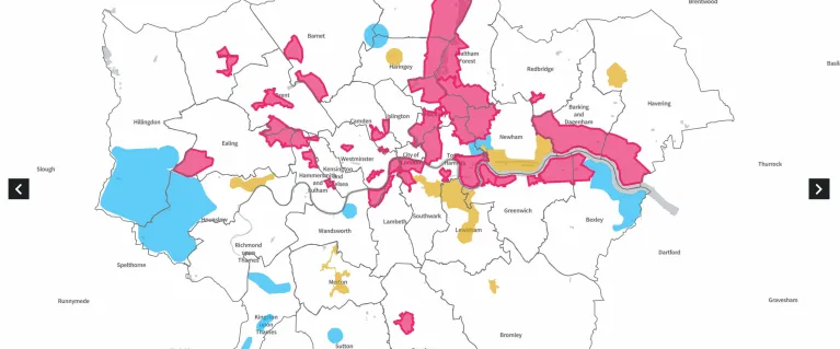 Map of London's opportunities areas