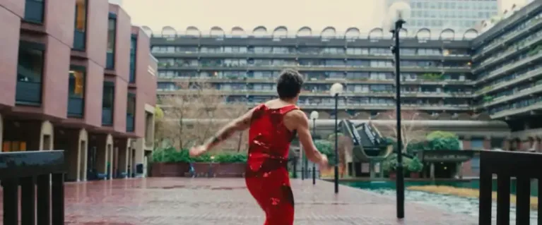 Harry Styles, As It Was video shoot at the Barbican Centre