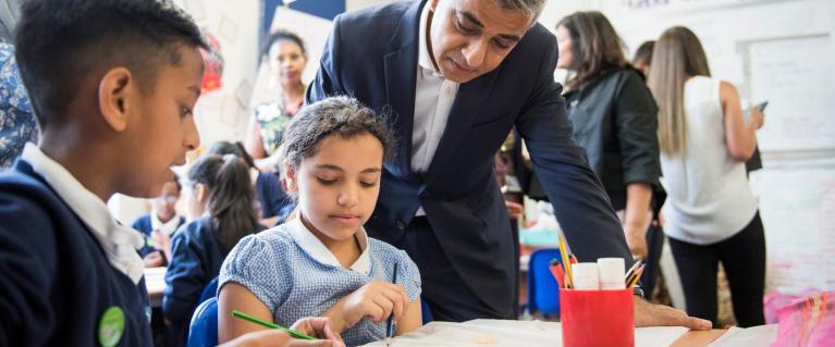 Mayor of London Sadiq Khan visit to Netley Primary School